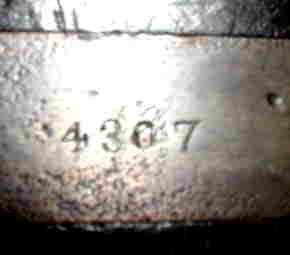 SERIAL NUMBER STAMPING�"4307" - BUTT STRAP
