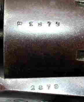 SERIAL NUMBER "2879" STAMPING�CYLINDER* AND LEFT FRAME